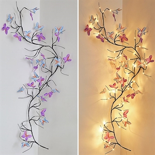 Sommerfugle lyskæde med fjernbetjening - 1,5 m 36 lys